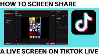 How to Screen share A Live Screen On tiktok