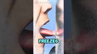 My tongue stuck to frozen pole 