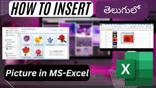 Pictures ని ఎలా insert చేయాలి..!! How to insert pictures in ms-excel..#picture