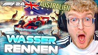 Australien UNTERWASSER mit SLICKS FAHREN in F1 24!  Unfassbare CHALLENGE  - CutterLukas