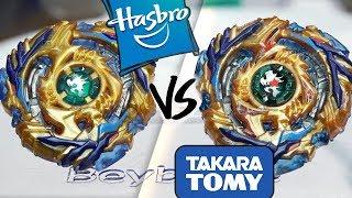 HASBRO VS TAKARA TOMY: Fafnir F3 .8.Nt VS Drain Fafnir .8.Nt - Beyblade Burst