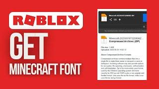 How to Get Minecraft Font in Roblox  | Full Guide