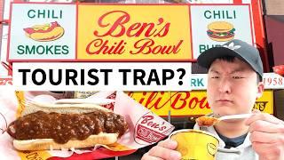 Is Ben's Chili Bowl a TOURIST TRAP? DC's ICONIC Half-Smoke HOT DOGS Honest Review!