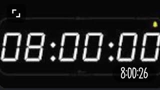 8 Hour - TIMER & ALARM - 1080p - COUNTDOWN