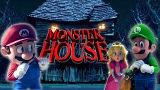 Mario, Peach & Luigi at Monster House Movie | Super Mario Bros | Halloween Special