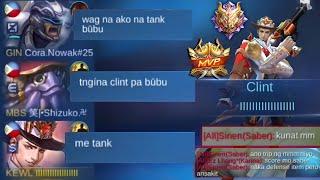 MY TEAM DOESN'T BELIEVE THAT I'M GONNA USE TANK BUILD ON CLINT! THEY AMAZED AFTER THE GAME! | MLBB