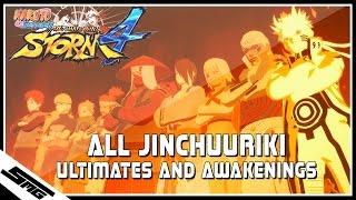 Naruto Ultimate Ninja Storm 4 - All Jinchuuriki Ultimate Jutsus & Awakenings