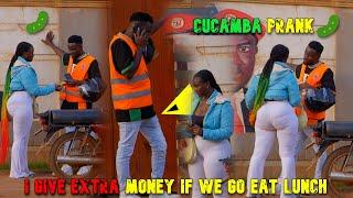 Cucamba Prank I give extra money if we go eat lunch she took his bodaboda key