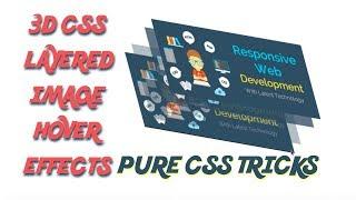 3D CSS Layered Image Hover Effects | CSS 3D Design Effects | CSS Isometric Design
