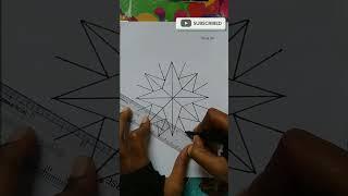 3d star illusion drawing|| black&white drawing||#star #3d #illusion #trendingshorts #shortvideo