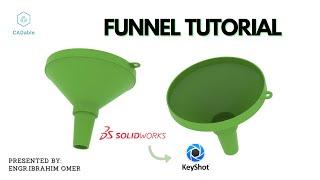 How to Make a Funnel in SOLIDWORKS | Funnel Keyshot | Funnel design Solidworks | CADable