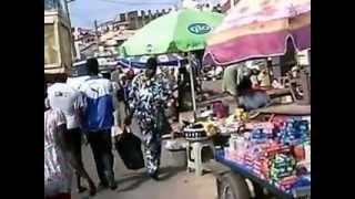 Walk Along Market Street in Cape Coast Ghana