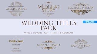 Wedding Titles Pack for Adobe After Effects Template