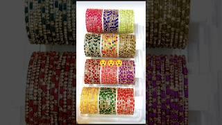 colourful Bridal bangles stone design #matti gajulu#glass bangles #like #subscribe #share #shorts