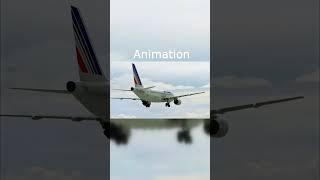 Animation vs Real Life - Air France Flight 296 #planecrash