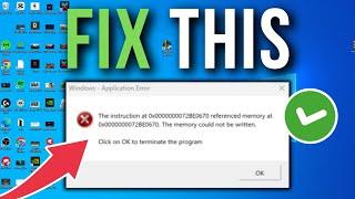 How To Fix Referenced Memory At 0x00000000 Error - Full Tutorial