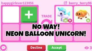 No Way! I GOT *NEW* SUPER CUTE NEON BALLOON UNICORN In Adopt Me+ OFFERED FOR *NEW* NEON CORN DOGGO