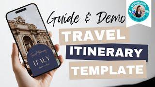 Canva Travel Itinerary | Mobile Phone Itinerary Template | User Guide & Demo