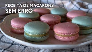 RECEITA DE MACARONS SEM ERRO