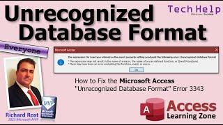 How to Fix the Microsoft Access "Unrecognized Database Format" Error 3343 (Inconsistent State)