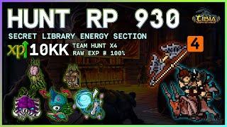 Tibia Hunt RP 940, Energy Library Section, Top exp 10 kk/hr Raw @ 100%