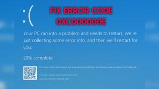 How to Fix Boot error code 0xc000000e Windows 10 #0xc00000e