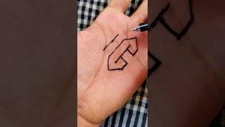 Make 3d H Letter | DIY tattoo pen #shorts