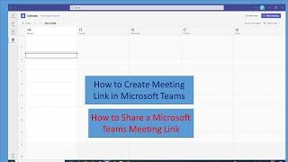 How to Create Meeting Link in Microsoft Teams | How to Share a Microsoft Teams Meeting Link