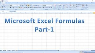 Microsoft excel all formulas Part -1 | How to use excel formula and functions in Excel |