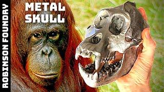 Turning a 3D PRINT Into an ALUMINUM Casting Using LOST PLA │Orangutan Skull