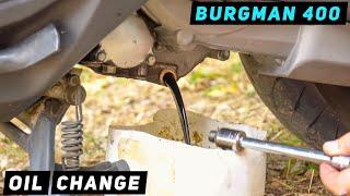 Suzuki Burgman 400 - Oil Change + Oil Filter Replacement - 2007-2016 | Mitch's Scooter Stuff