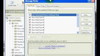 Making An Auto Reply email Message With Outlook Express