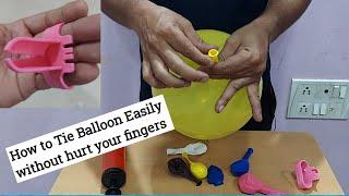 How to tie a balloon by hand | How to tie a balloon knot | How to tie a balloon by tie tool