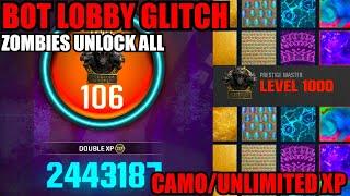 *NEW* BOT LOBBY GLITCH BO6! ZOMBIES UNLOCK ALL CAMOS/UNLIMITED XP! BO6 GLITCHES! BO6 ZOMBIES GLITCH!