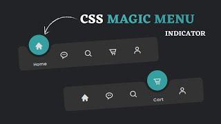 Magic Navigation Menu Indicator using HTML CSS & Javascript | Navigation Bar in HTML and CSS