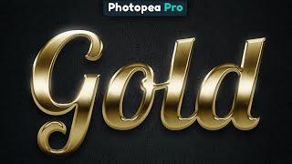 How to Make Gold Text in Photopea  -  Realistic Results!