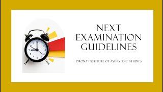 NEXT Examination Guidelines | NCISM