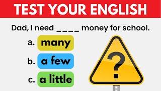 Much, Many, A lot of, A little, A few | English Grammar Test