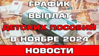 График выплат детских пособий в ноябре 2024