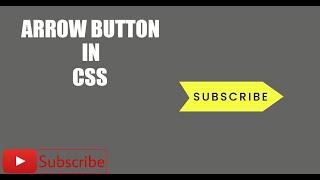 Create Arrow Button In HTML & CSS | HTML & CSS Tutorials