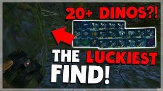 INSANE PROFIT FROM A HIDDEN BASE! *20+ DINOS*  - ARK Small Tribes PvP