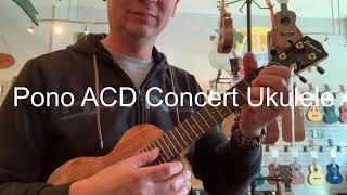 Pono ACD Acacia Tenor Deluxe Ukulele Demo at Aloha City Ukes