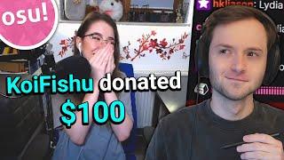 Donating to Small osu! Streamers If They Beat Me in a 1v1