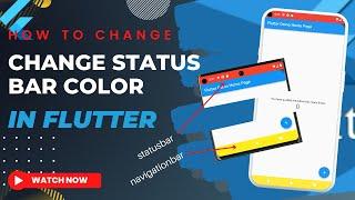 Flutter how to change the statusbar and navigationbar colors