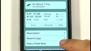 Geocaching Application on the iPhone