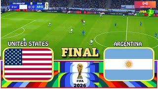 Live  United States vs Argentina | FIFA World Cup Final 2026 | PES 21