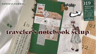 Traveler's Notebook Setup 2023 | Free Diary Notebook | ASMR | TN  #travelersnotebook #planwithme