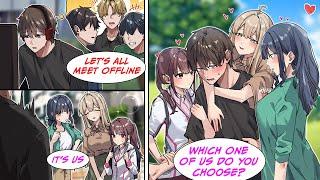 [Manga Dub] I went to meet my online friends, and I expected a bunch of guys but... [RomCom]