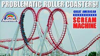 Problematic Roller Coasters - Great American Scream Machine - A Headbanging Mess