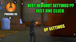 PHOENIX OS FREE FIRE HEADSHOT SETTINGS | WITH ONLY ONE SETTINGS | TAMIL @lowendking   @rock_ram